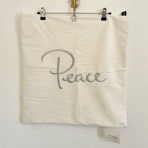 NEW ‘Peace’ Christmas Holiday Velvet Pillow Cover 20”x20”